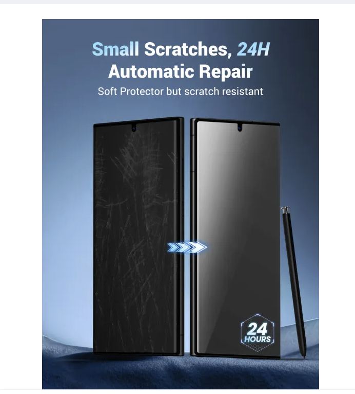 UGREEN 2pcs HD Flexible TPU Film Samsung Galaxy S24 Ultra S23 Ultra S22 Ultra Boundless Full Screen Self-Healing Protector