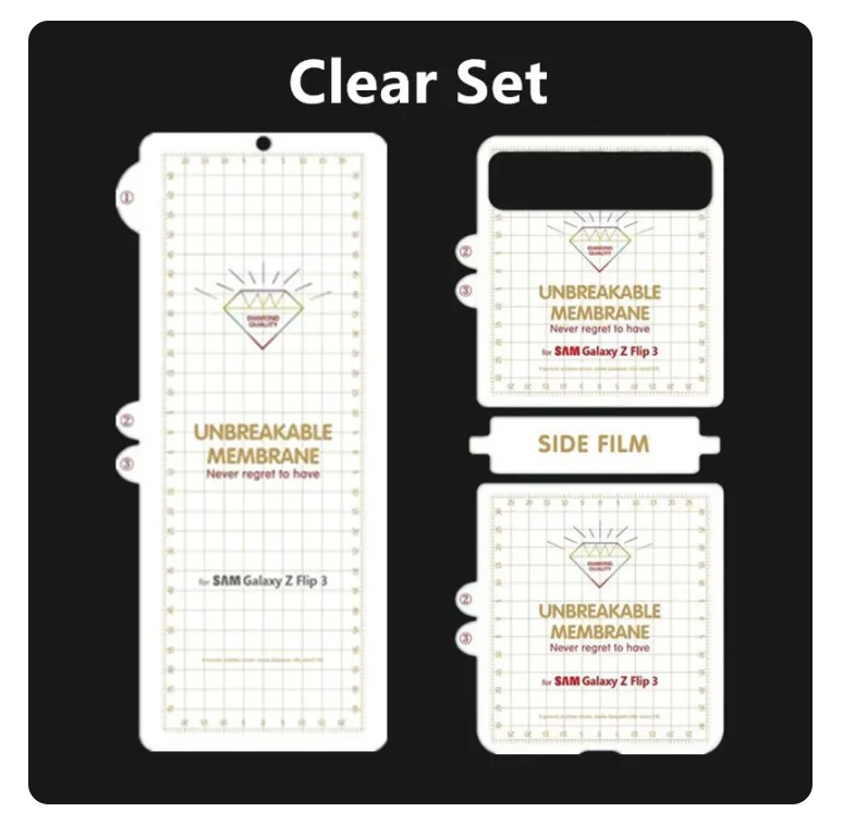 Hydrogel Screen Protector Samsung Galaxy Z Flip 3 5G Inner Folding Display Clear Matte Full Coverage Self-Healing Film 2-Pack