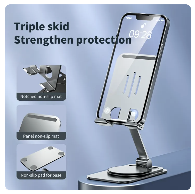 GOOJODOQ Tablet Stand Holder 360 Degree Rotatable Adjustable Metal for iPad Pro 11 Air 10th 9th Gen iPhone Samsung Phone Desk Mount