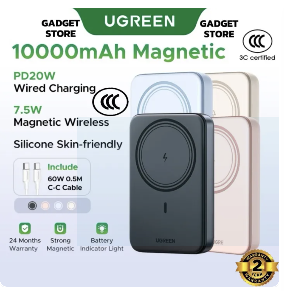 UGREEN Magnetic Wireless 10000mAh PowerBank Charger Power bank PB561