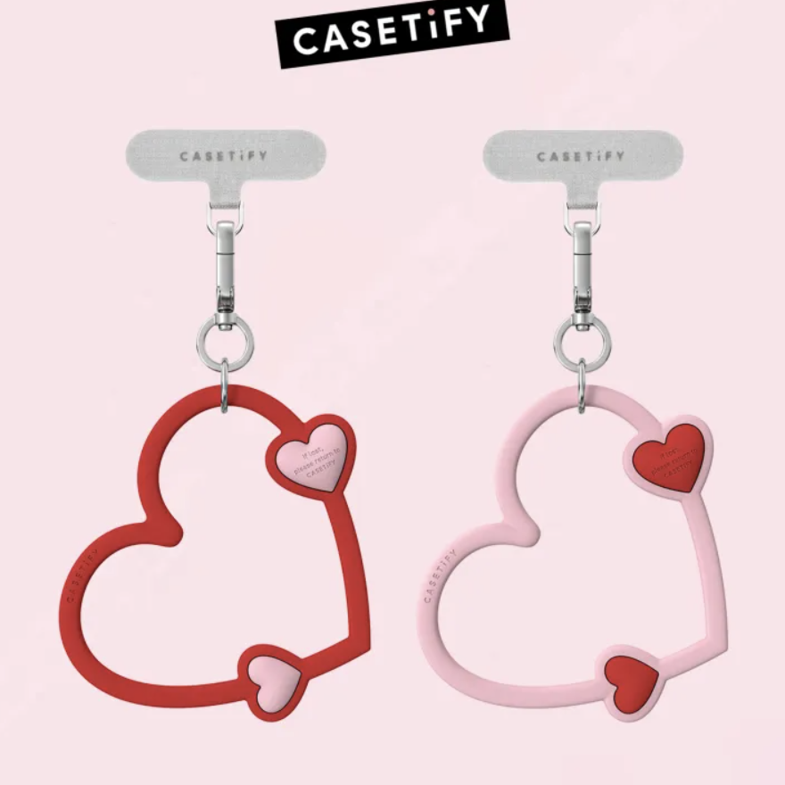 CASETiFY Heart Phone Wristlet with Card | Cute Lanyard