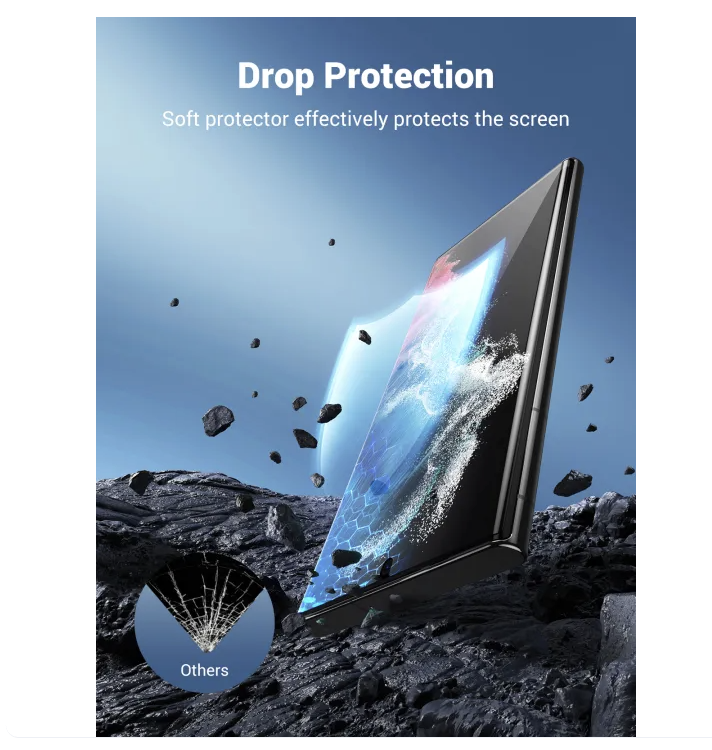 UGREEN 2pcs HD Flexible TPU Film Samsung Galaxy S24 Ultra S23 Ultra S22 Ultra Boundless Full Screen Self-Healing Protector