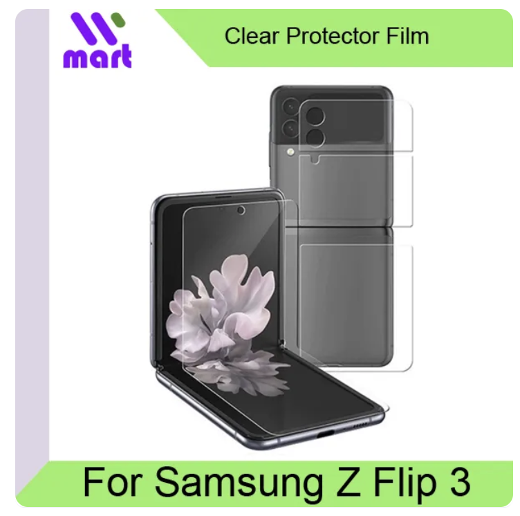 Hydrogel Screen Protector Samsung Galaxy Z Flip 3 5G Inner Folding Display Clear Matte Full Coverage Self-Healing Film 2-Pack