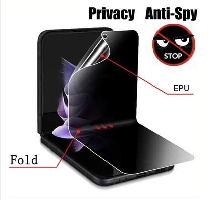 Privacy Matte Anti-Spy Hydrogel Film Samsung Galaxy Z Flip 5 4 3 W23 Inner Folding Screen Protector Anti-Peeping Glare Full Coverage