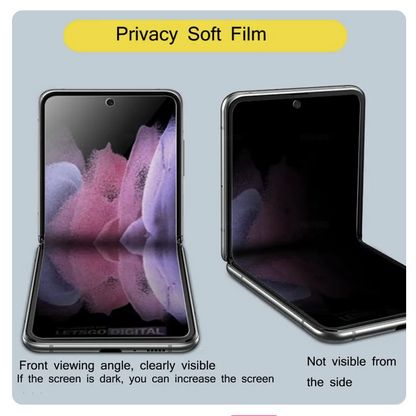 Privacy Matte Anti-Spy Hydrogel Film Samsung Galaxy Z Flip 5 4 3 W23 Inner Folding Screen Protector Anti-Peeping Glare Full Coverage