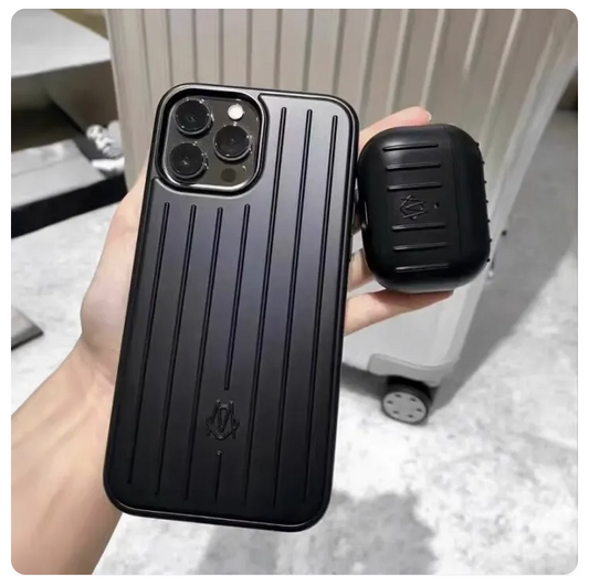 Rimowa Aluminum Alloy Case iPhone 15 Pro Max High-End Luxury Anti-Fall Metal Protective Cover with TPU Corners