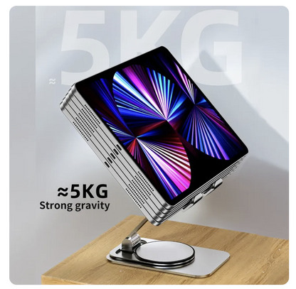 GOOJODOQ Tablet Stand Holder 360 Degree Rotatable Adjustable Metal for iPad Pro 11 Air 10th 9th Gen iPhone Samsung Phone Desk Mount