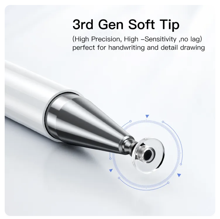 GOOJODOQ Universal Capacitive Stylus Pen for iPad iPhone Android Tablet Phone Touch Screen Precision Tip Palm Rejection