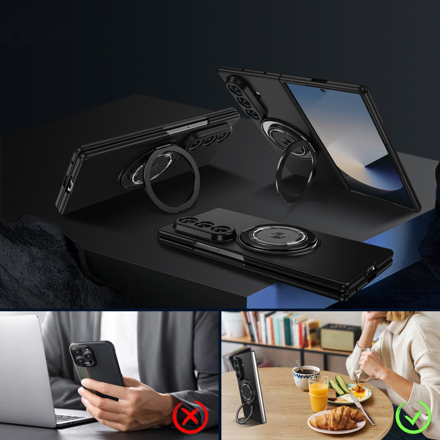 Galaxy Z Fold 7–4 Magnetic Shockproof Case with Full Protection