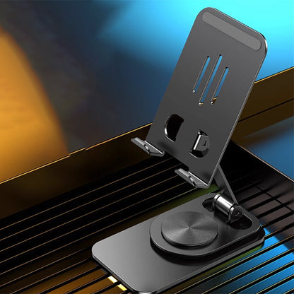Adjustable Aluminum Alloy Stand – 360° Rotation for Phone & iPad